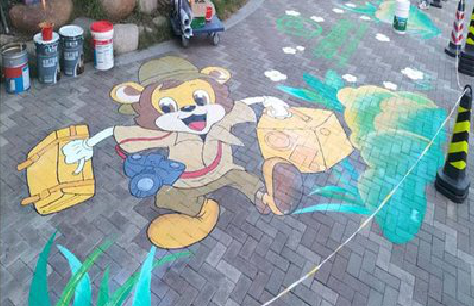  兴仁夏季画地面彩绘会遇到的问题