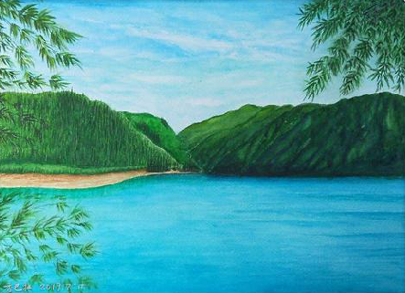  兴仁在墙绘中，如何绘画绿水青山？