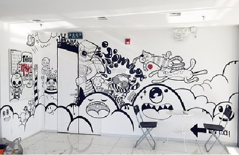  兴仁手绘墙并非传统涂鸦。